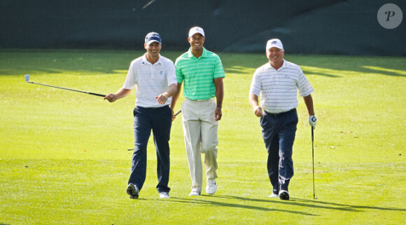 Tiger Woods le 4 avril 2012 à Augusta où il dispute le Masters du même nom
