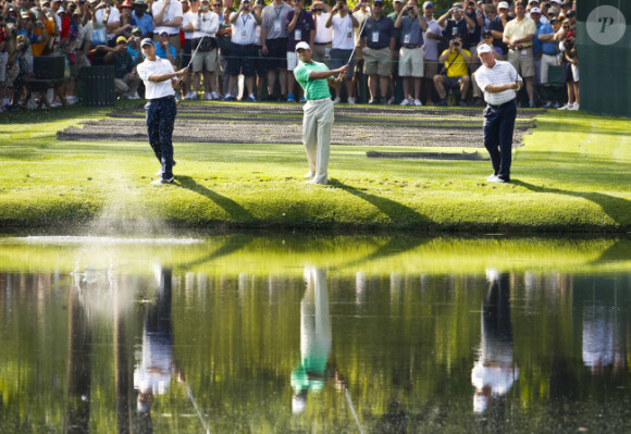 Tiger Woods le 4 avril 2012 à Augusta où il dispute le Masters du même nom