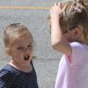 Les filles de Jennifer Garner, Violet, 6 ans, et Seraphina, 3 ans, à Los Angeles le 9 avril 2012.