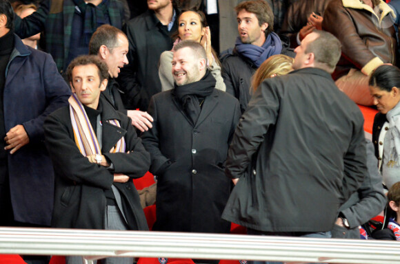 Eric Naulleau le 8 avril 2012 au Parc des Princes pour le match entre le PSG et l'OM à Paris