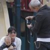 Sur le toboggan, Selma Blair et son adorable petit Arthur passent un très bon moment au Coldwater Park à Beverly Hills le 14 avril 2012