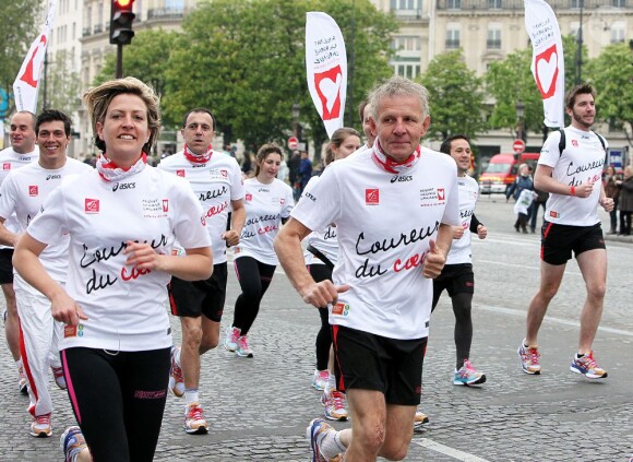 PPDA lors des Kilomètres du Coeur, en plein Marathon de Paris le 15 avril 2012