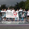 Les people pour Mécénat Chirurgie Cardiaque lors des Kilomètres du Coeur, en plein Marathon de Paris le 15 avril 2012