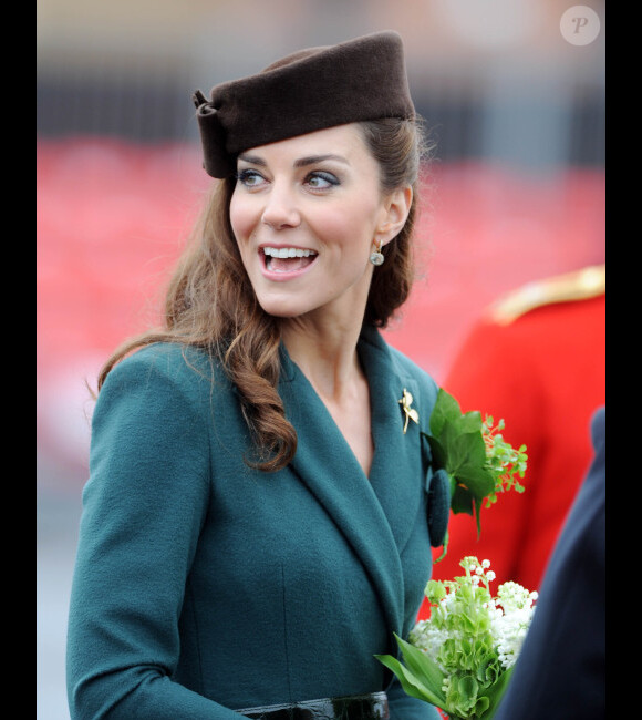 Kate Middleton le 17 mars 2012 à Aldershot