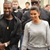 Kim Kardashian et Kanye West dans les rues de New York le 21 avril 2012