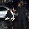 Kanye West et Kim Kardashian vont au restaurant avec Khloe et Lamar Odom-Kardashian, à New York le 21 avril 2012