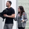 Megan Fox et Brian Austin Green dans les rues de Los Angeles le 22 avril 2012. La comédienne n'affiche pas vraiment un ventre de femme enceinte et fait taire les rumeurs de grossesse...