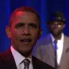 Barack Obama fait campagne en musique avec les rappeurs de The Roots dans le Late Night de Jimmy Fallon, le 24 avril 2012 sur NBC.
