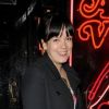Lily Allen quitte le restaurant La Bodega Negra, à Londres, le jeudi 3 mai 2012.