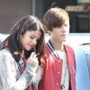 Selena Gomez et son petit ami Justin Bieber à Los Angeles, le 25 février 2012.