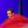 Nicolas Sarkozy prononce son discours après la défaite au second tour à La Mutualité, à Paris, le 6 mai 2012.