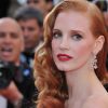 La sublime Jessica Chastain lors de la présentation de Madagascar 3 : Bons baisers d'Europe au Festival de Cannes, le 18 mai 2012.