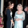 La reine Rania de Jordanie et Camilla Parker Bowles. Le prince Charles et Camilla Parker Bowles donnaient le 18 mai 2012 à Buckingham Palace un dîner pour de nombreux royaux étrangers, invités en l'honneur du jubilé de diamant de la reine Elizabeth II. Les convives avaient plus tôt dans la journée déjeuné avec la monarque au château de Windsor.