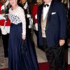 La reine Margrethe II de Danemark et le prince Henrik. Le prince Charles et Camilla Parker Bowles donnaient le 18 mai 2012 à Buckingham Palace un dîner pour de nombreux royaux étrangers, invités en l'honneur du jubilé de diamant de la reine Elizabeth II. Les convives avaient plus tôt dans la journée déjeuné avec la monarque au château de Windsor.