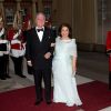 Le prince Alexander de Yougoslavie et sa femme Katarina. Le prince Charles et Camilla Parker Bowles donnaient le 18 mai 2012 à Buckingham Palace un dîner pour de nombreux royaux étrangers, invités en l'honneur du jubilé de diamant de la reine Elizabeth II. Les convives avaient plus tôt dans la journée déjeuné avec la monarque au château de Windsor.