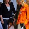 Heidi Klum emmène ses quatre enfants à leur cours de karaté à Brentwood, Los Angeles le 19 mai 2012