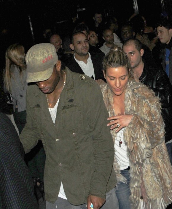 Didier Drogba à Londres arrive à la discothèque Boujis Nightclub le 21 mai 2012 au matin