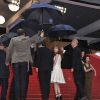 Youn Yuh-jung, Yu Junsang, Isabelle Huppert, Hong Sangsoo et Moon Sori  lors du tapis rouge précédant la projection du film In Another Country au festival de Cannes le 21 mai 2012