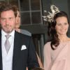 Chris O'Neill, boyfriend de la princesse Madeleine de Suède, et Sofia Hellqvist, compagne du prince Carl Philip de Suède, étaient présents au baptême de la princesse Estelle, au palais royal Drottningholm, à Stockholm, le 22 mai 2012. Une officialisation en bonne et due forme...