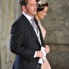 Chris O'Neill, boyfriend de la princesse Madeleine de Suède, et Sofia Hellqvist, compagne du prince Carl Philip de Suède, étaient présents au baptême de la princesse Estelle, au palais royal Drottningholm, à Stockholm, le 22 mai 2012. Une officialisation en bonne et due forme...