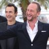 Benoît Poelvoorde, Albert Dupontel, Gustave Kervern et Benoît Delépine à Cannes, le 22 mai 2012.