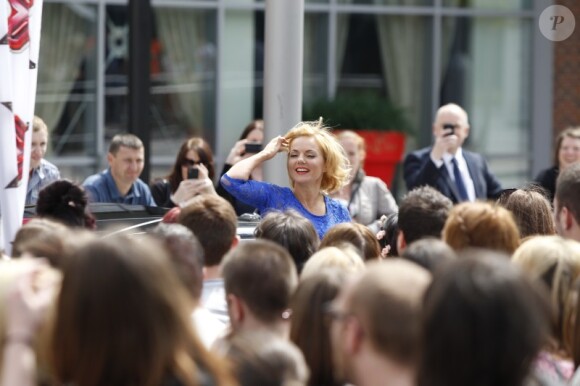 Geri Halliwell arrive à la première audition de la neuvième saison de l'émission X Factor, à Liverpool le 23 mai 2012.