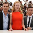 Matthew McConaughey, Nicole Kidman et Zac Efron lors du photocall du film Paperboy au Festival de Cannes le 24 mai 2012