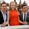 Matthew McConaughey, Nicole Kidman et Zac Efron lors du photocall du film Paperboy au Festival de Cannes le 24 mai 2012