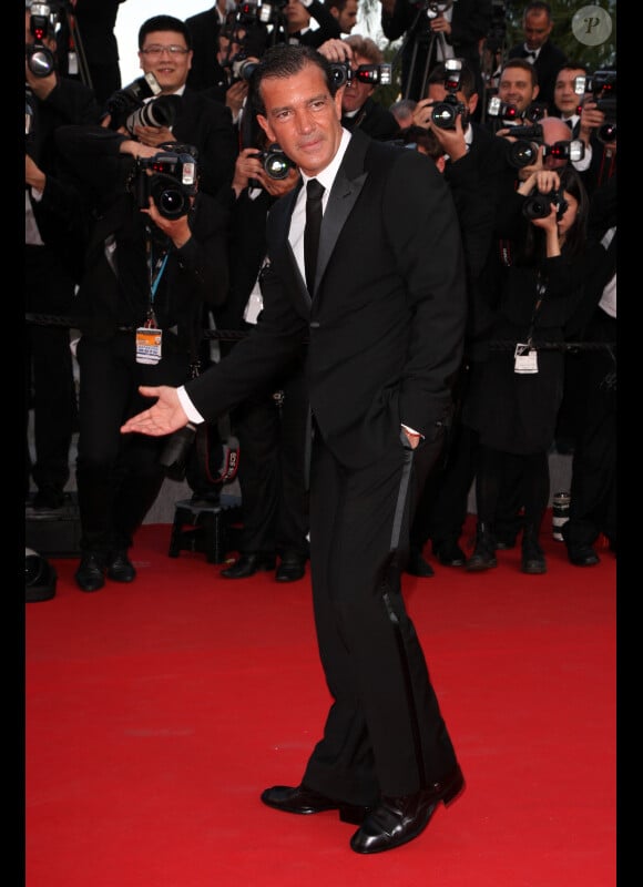 Antonio Banderas lors de la projection de Paperboy dans le cadre du Festival de Cannes le 24 mai 2012