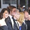 Juliette Binoche, Robert Pattinson et David Cronenberg lors de la montée des marches du Palais des Festivals pour la présentation du film Cosmopolis, à Cannes le 25 mai 2012