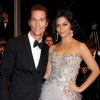 Matthew McConaughey et sa fiancée Camila Alves après la projection du film Mud au Festival de Cannes le 26 mai 2012.
