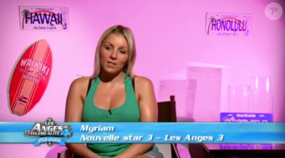 Myriam dans Les Anges de la télé-réalité 4 sur NRJ 12 le lundi 28 mai 2012