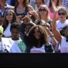 Big Alo, Serena Williams et Bob Sinclar lors de la journée des enfants à Roland Garros le 26 mai 2012 à Paris