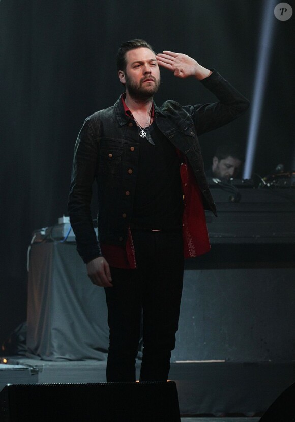 Tom Meighan de Kasabian durant les NME Awards à Londres, le 29 février 2012.