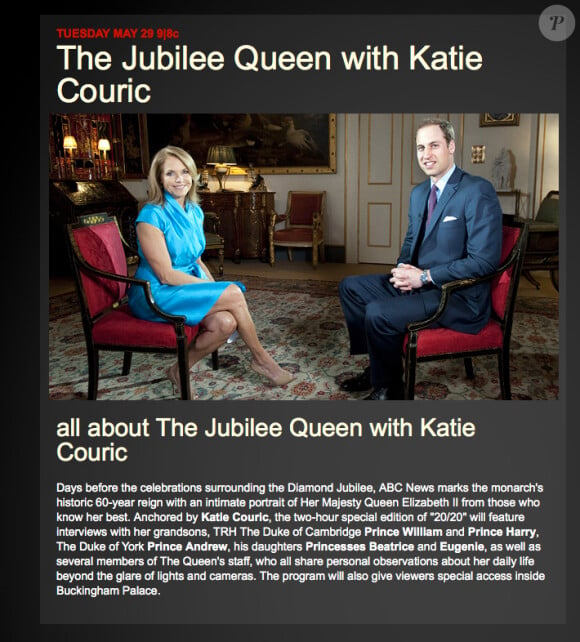 Le prince William a parlé famille et enfants avec Katie Couric pour The Jubilee Queen sur ABC