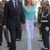 Le prince Felipe et la princesse Letizia d'Espagne au premier jour de leur visite officielle au Portugal (30 mai - 1er juin), le 30 mai 2012.