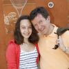 Gilles Pélisson et sa fille lors du 7e jour du tournoi de Roland-Garros, le samedi 2 juin 2012.
