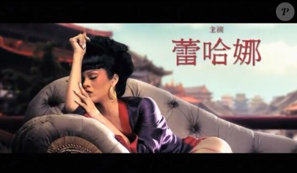Rihanna dans une image extraite du clip Princess of China de Rihanna et Coldplay, juin 2012.