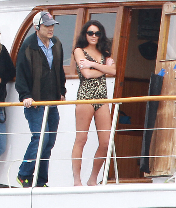 Lindsay Lohan en Elizabeth Taylor sur le tournage de Liz & Dick, à Los Angeles le 4 juin 2012.