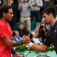 Rafael Nadal lors de sa septième victoire en finale de Roland-Garros le 10 juin 2012 après sa victoire face à Novak Djokovic