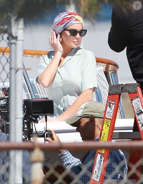 Lindsay Lohan sur le tournage de Liz and Dick, à Los Angeles le 5 juin 2012