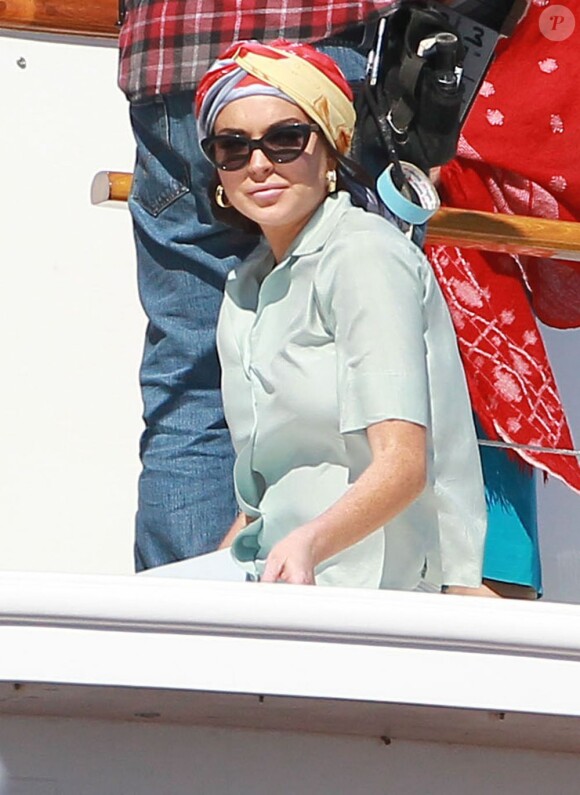 Lindsay Lohan sur le tournage de Liz and Dick, à Los Angeles le 5 juin 2012