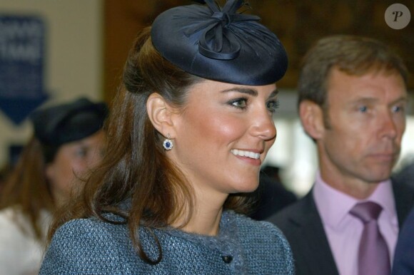 Kate Middleton à son arrivée à la gare de Nottingham. Le 13 juin 2012.