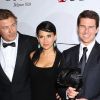 Tom Cruise, Alec Baldwin, sa fiancée Hilaria Thomas et Kevin Pollak le 12 juin 2012 à New York lors d'un évènement au Friars Club