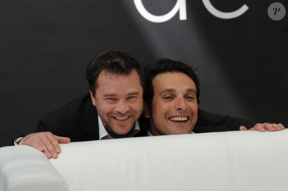 Bruno Salomone et Guillaume De Tonquedec lors du photocall Fais pas ci, fais pas ça, lors du festival de Télévision de Monte-Carlo, le 14 juin 2012