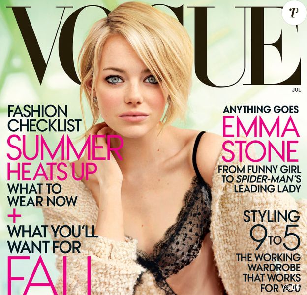 Emma Stone est la covergirl du mois de juillet du magazine Vogue US