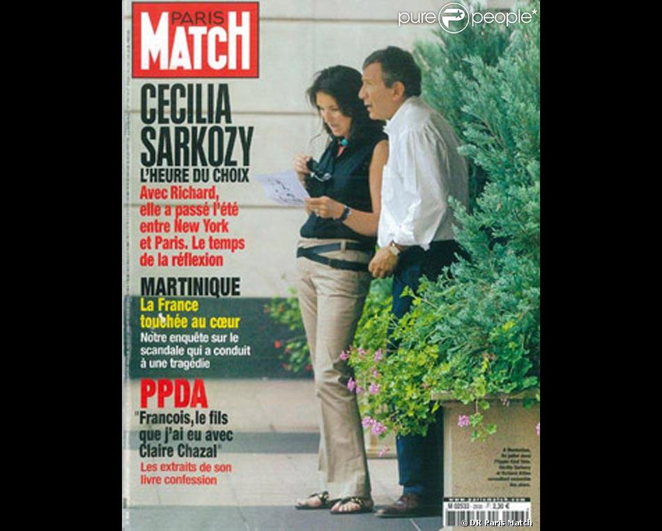 La Fameuse Couverture De Paris Match Representant Cecilia Sarkozy Et Richard Attias Le 25 Aout 2005 Purepeople