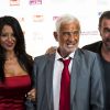 Paul Belmondo, Barbara Gandolfi, Jean-Paul Belmondo, Jean Dujardin et Charles Gérard au Palais des Beaux-Arts de Bruxelles, le 19 juin 2012.