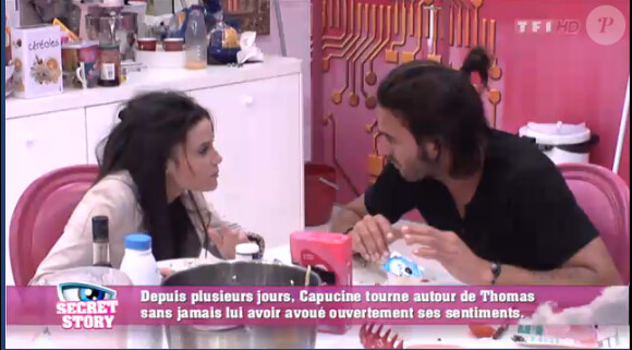 Capucine et Thomas dans la quotidienne de Secret Story 6, mercredi 20 juin 2012 sur TF1