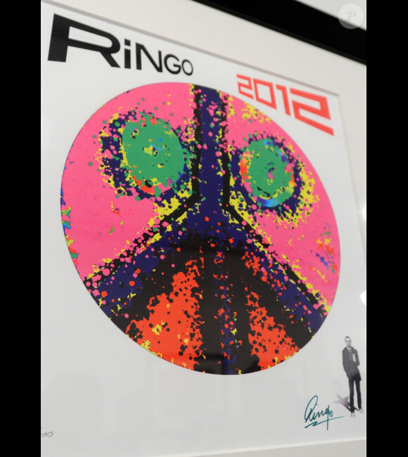 Quelques oeuvres de Ringo Starr au vernissage de son exposition à la Pop International Galleries de New York, le 25 juin 2012.